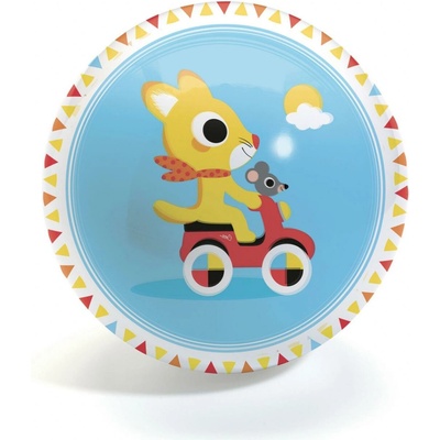 Djeco Detská lopta 12cm: Na kolesách