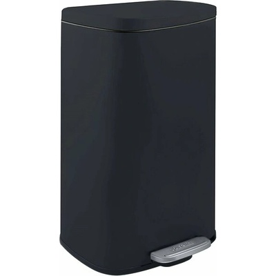 Spirella pedálový odpadkový koš Akira, matný černý, ocel, soft-close, 30 l