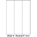 CDRmarket Самозалепващи етикети 70 x 297 mm, 3 етикета, A4, 100 листа (R0100.0523A)