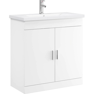 vidaXL Комплект мебели за баня Бяло 81 x 40 x 84, 5 см (3404358)