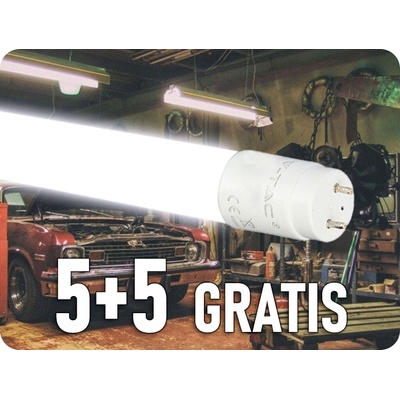 V-TAC T8 LED trubica 9W, 850lm, G13, 60cm, plast, 5+5 Denná biela