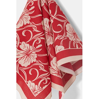 Drôle de Monsieur шал дамски от памук Monogramme Hibiscus (K.BA028.CO128.RD)