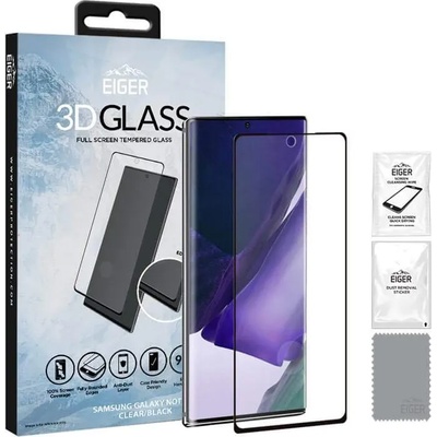 3D Glass Full Screen Case Friendly Curved Tempered Glass - калено стъклено защитно покритие с извити ръбове за целия дисплей на Samsung Galaxy Note 20 (черен-прозрачен)