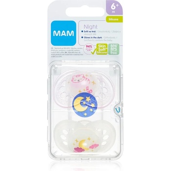 Image 1 of MAM Original Night 6m+ биберон Girl 2 бр