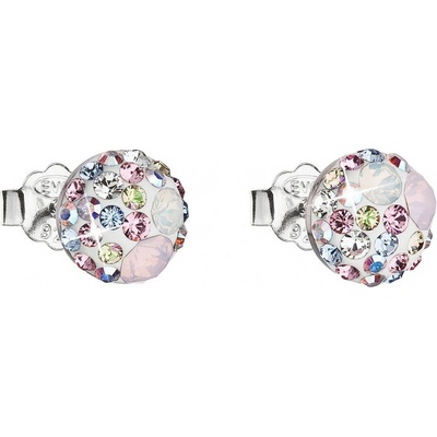Pavona pecka s krystaly Swarovski růžové kulaté 31136.3