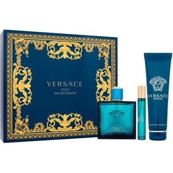 Versace Eros Men EDT 100 ml + EDT 10 ml + sprchový gél 150 ml darčeková sada