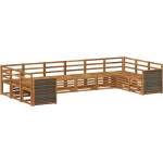 vidaXL Комплект дивани за открито 7 бр. Натурално (3384885)