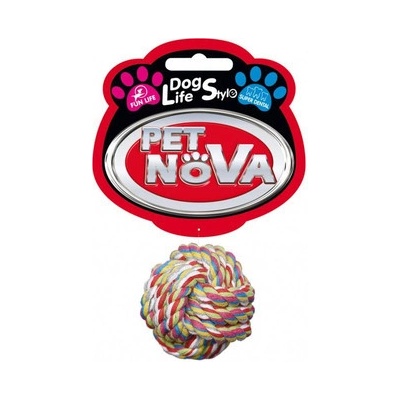 Pet Nova Dog Life Style míček z bavlněného lana 5 cm