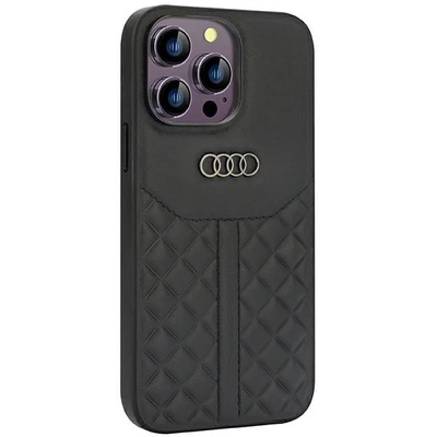 Audi Genuine Leather iPhone 14 Pro Max 6.7" black hardcase AU-TPUPCIP14PM-Q8/D1-BK (AU-TPUPCIP14PM-Q8/D1-BK)