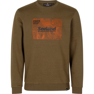 Seeland Мъжки пуловер Seeland Pulse Sweatshirt Jumper - Dark Olive Melange (017-3897-0113)