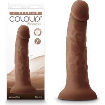 Image 1 of Вибриращо дилдо, цветно удоволствие, 20, 7см. - Colours Pleasures Brown (NSTOYS0892)