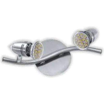 СПОТ KOLOS 2 LED GU10 2x4W 230V м. хр. +св. дърво (SP 30402)