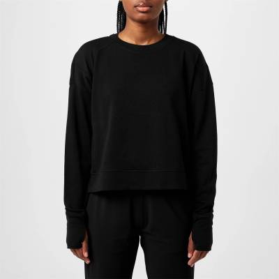 Sweaty Betty Блуза Sweaty Betty Cropped Sweatshirt - Black