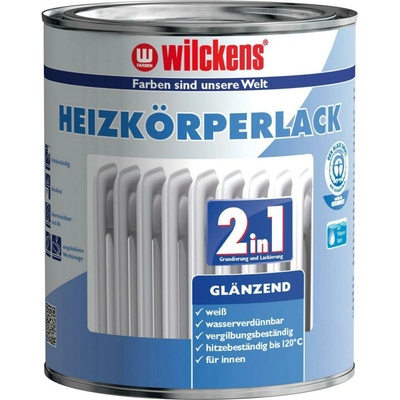 Wilckens Základná biela farba na kúrenie 2 v 1 Heizkoerperlack 375 ml lesklá