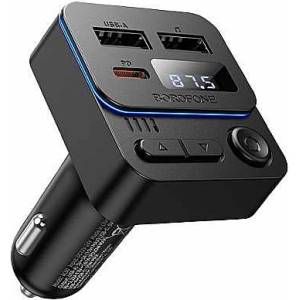  Bluetooth FM трансмитер и зарядно за кола Borofone Hero BC60