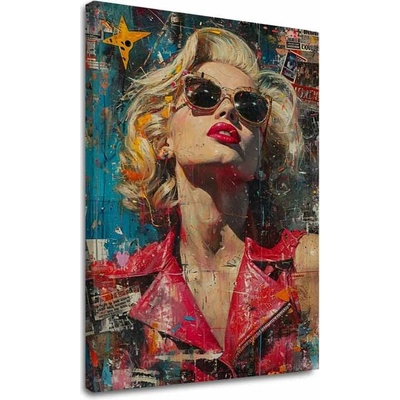 Obraz Marilyn Monroe - Ikona v žiari svetiel | dokončené rukou umelca - 80x120 cm