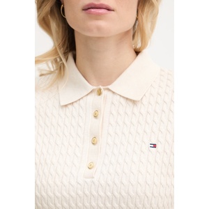 Tommy Hilfiger тениска тип пулове с яка дамска от памук (WW0WW41474)