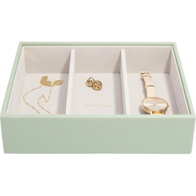 Stackers Ковчеже за бижута Stackers 3 отделения cлassic зелена салвия (74511)