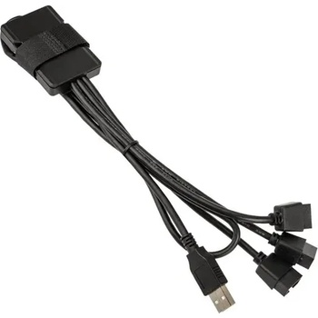 Lian Li USB Хъб Lian Li PW-U2TPAB USB 2.0 1-към-3 Hub - Черно (G89.PW-U2TPAB.00)