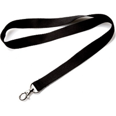 Šňůrka na krk Promex s karabinou 2 cm černá