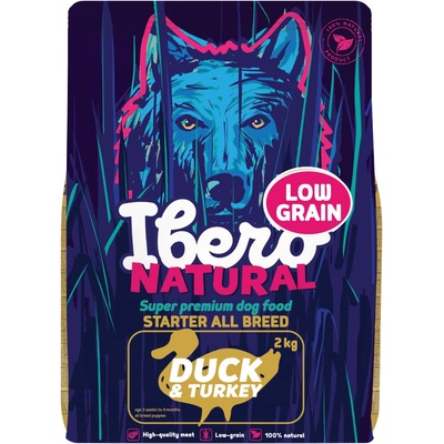 Ibero Natural Low Grain All Breed Starter Duck & Turkey 2 kg