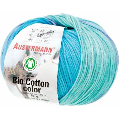 Austermann BIO COTTON COLOR - 100% organická bavlna - Ručně pletací příze Barva: 103 POOL