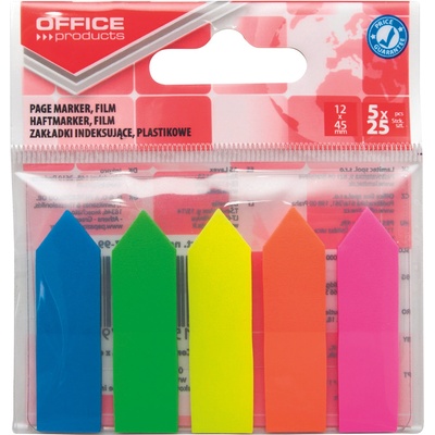Office Products Самозалепващи листчета OP Page Marker, 5 цвята, стрелка (31240-А)