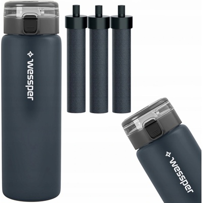 Wessper ActiveMax Clarti Glass 0,68 l strieborná/sivá