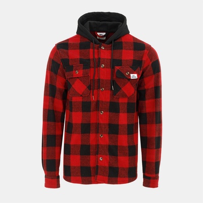 Lonsdale Яке Lonsdale Men's Hooded Long Sleeve Sherpa Jacket - Red/Black