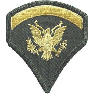 Nášivka: Hodnost US ARMY rukávová Specialist Fifth Class olivová | žlutá