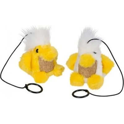 Kerbl Играчка за котки Kerbl Bird Chico - жълто плюшено пиленце на въженце 9см - Kerbl Германия 81655