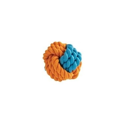 Kiddog Kombinovaný Monty lopta přírodní guma a bavlna žluto oranžová 6 cm