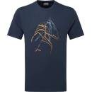 Montane ABSTRACT MOUNTAIN tričko eclipse blue