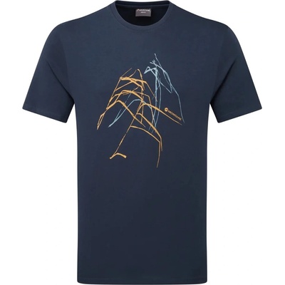 Montane ABSTRACT MOUNTAIN tričko eclipse blue