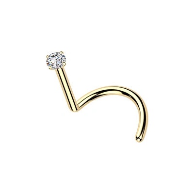 Šperky4U Luxusní piercing do nosu Moissanit 0.03ct (2mm), TITAN - TM009-020