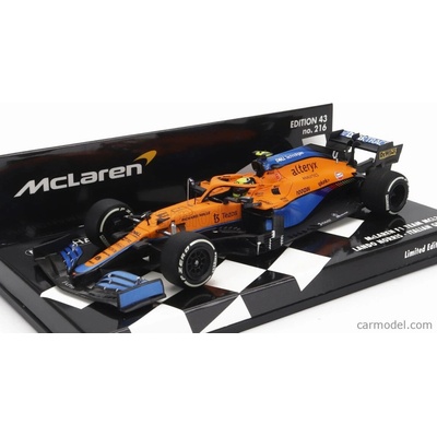 Minichamps Mclaren F1 Mcl35l Mercedes M12 Eq Power+ Team Mclaren N 4 2nd Italy Gp 2021 Lando Norris oranžová svetlo modrá 1:43