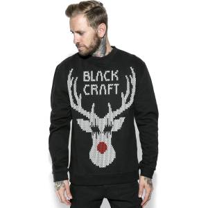 Black craft суичър (без качулка) мъжки - Черен метал Рудолф - black craft - blc024