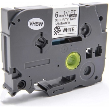 Pro Brother Brother TZ-SE1 / TZe-SE1, 6mm x 8m, черен печат / бял фон, запечатване, съвместима лента (TZeSE1)