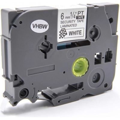 Compatible Brother TZ-SE1 / TZe-SE1, 6mm x 8m, черен печат / бял фон, запечатване, съвместима лента (TZeSE1)