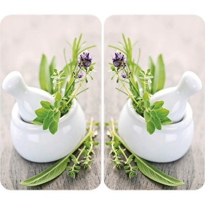Wenko Комплект от 2 стъклени капака за печка Herbal, 52 x 30 cm Herb Garden - Wenko (2521420100)