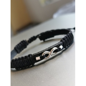 Image 1 of Мъжка гривна безкрайност с кожа (МСГ 4)