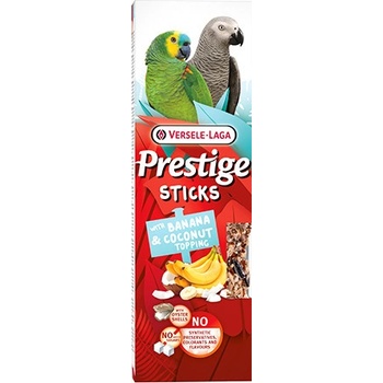 Versele-Laga Prestige Sticks Parrots Banana & Coconut topping стикове за големи папагали с банан и кокос 140gr