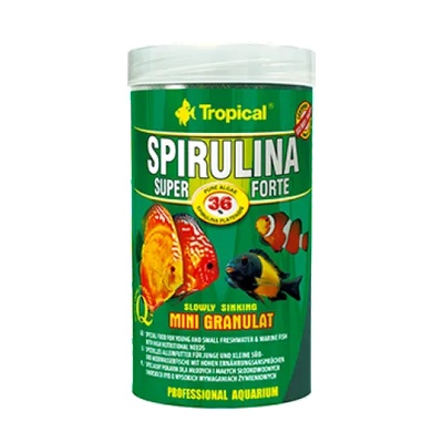 Tropical super spirulina forte mini granulat - растителна храна за риби гранули
