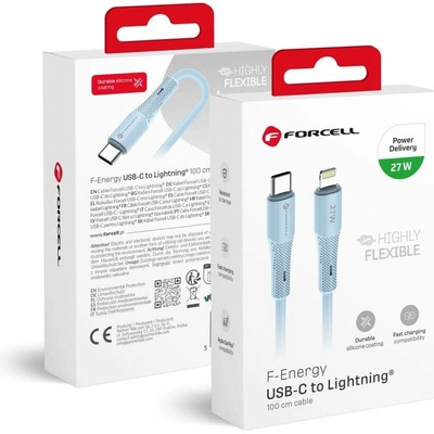 Forcell C346 typu C na Lightning Pd 3A 27W silikonový 1m modrý