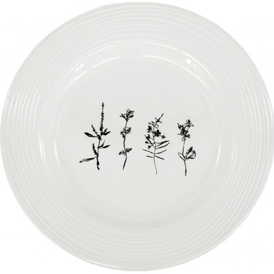 by inspire Porcelánový mělký talíř Croft Wild 27,5 cm bílá/černá