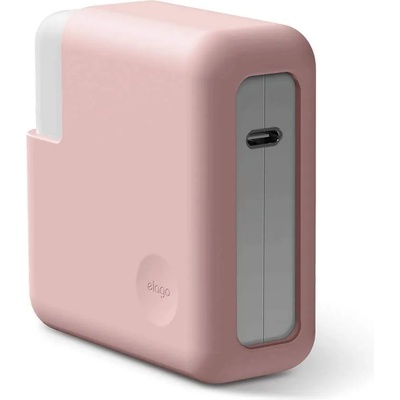 elago MacBook Charger Cover - силиконов калъф за MagSafe 2 60W и Apple USB-C 61W захранвания (розов)