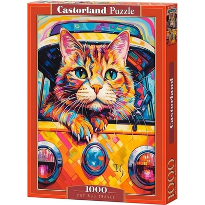 Castorland premium Kočka na cestách autobusem 100 dílků