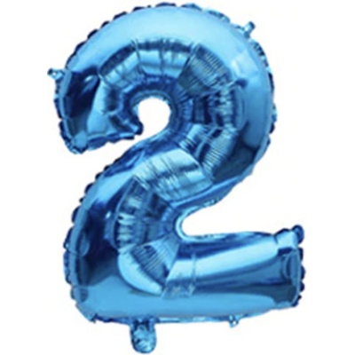Fóliový balón čísla modré 82 cm Čísla: 2