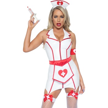 ostatní Бял БДСМ костюм на медицинска сестра, m
