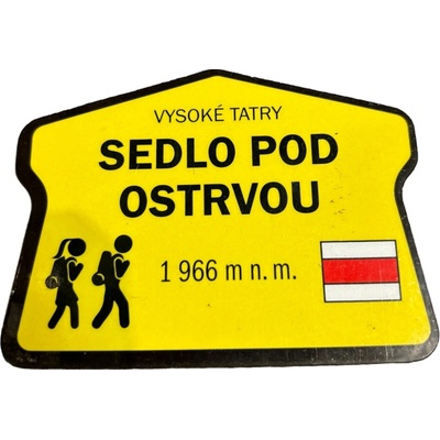 Vysoké Tatry Magnetka drevená Sedlo pod Ostrvou